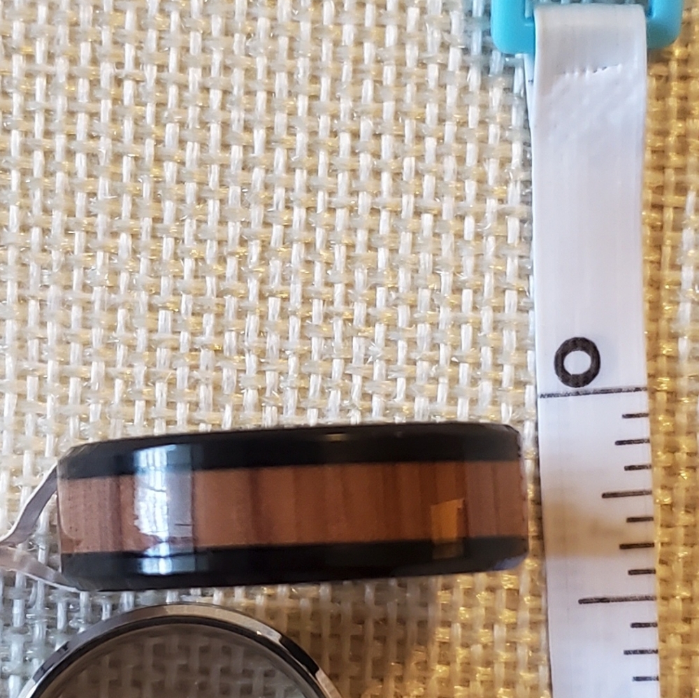BLACK with Wood Grain Ring!!!